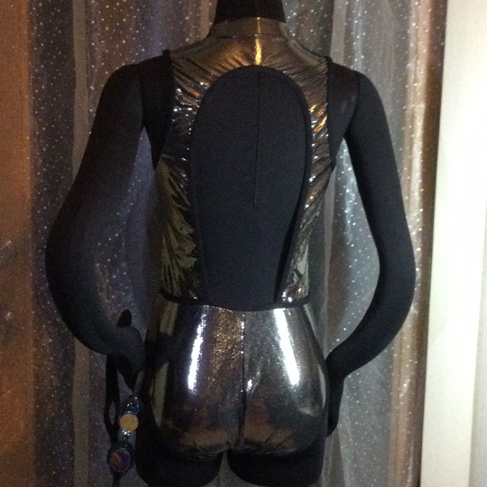 VTG Metallic Holographic Hologram scuba zip up 1pc - Picture 5 of 16